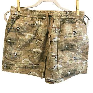 Peanuts Reyn Spooner M Shorts Snoopy Surfing Pockets Elastic Waist